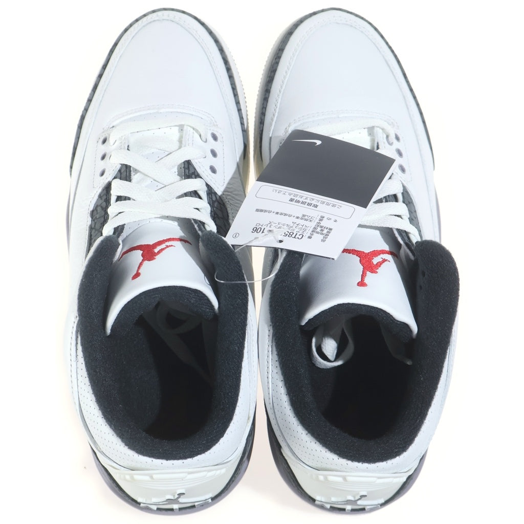 NIKE(ナイキ) AIR JORDAN 3 RETRO CEMENT GREY CT8532-106 エアジョーダン3 レトロ セメント ローカットスニーカー ホワイト/グレー US8.5/26.5cm