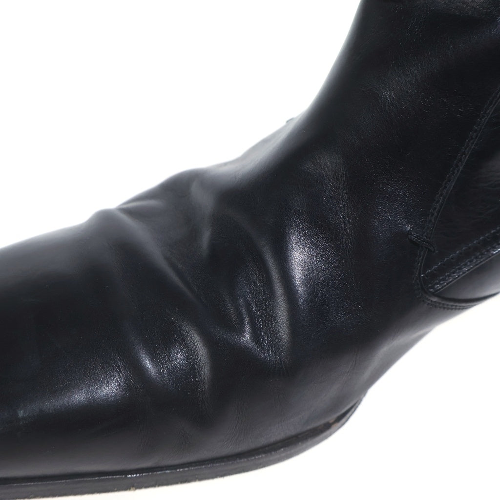 Dior HOMME(ディオールオム) 08ss クリス期 ポインテッドトゥ サイドジップブーツ レザーシューズ ブラック