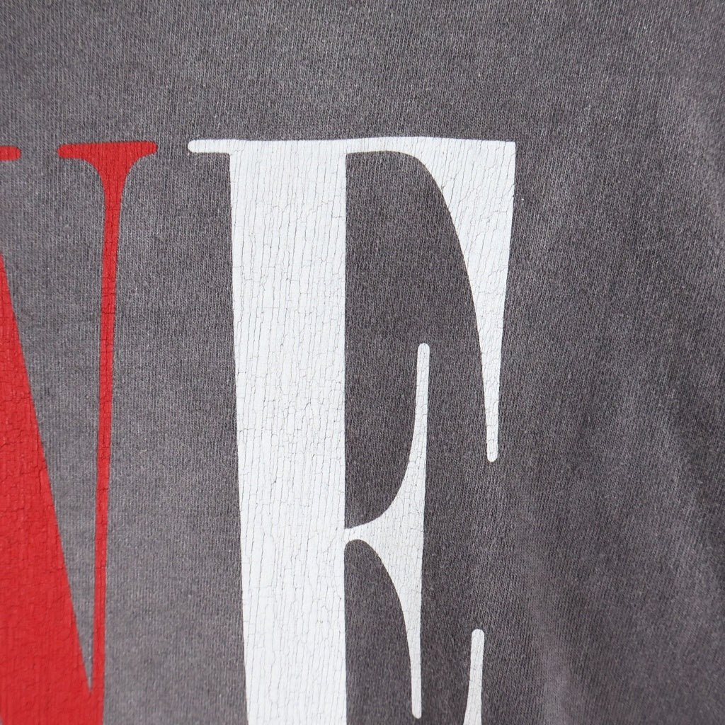SAINT MICHAEL(セントマイケル) 22SS ×VLONE LS TEE ヴィーロン ヴィンテージ加工 ロングスリーブ プリントTシャツ 長袖カットソー ブラック SM-S22-0000-068