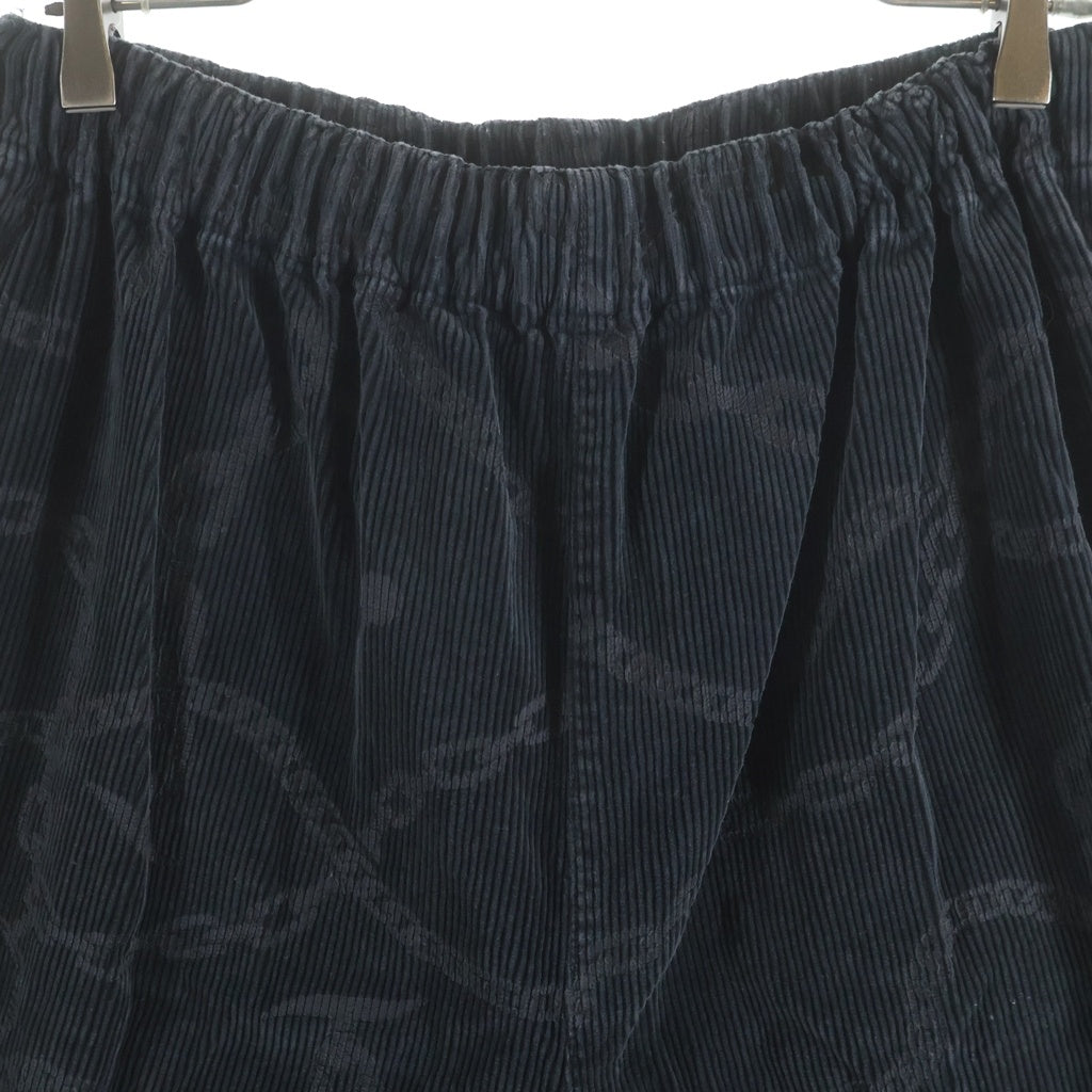 GANGSTERVILLE(ギャングスタービル) CHAIN LINK CORDUROY EAZY PANTS チェーンリンク コーデュロイイージーパンツ ブラック GSV-23-AW-11