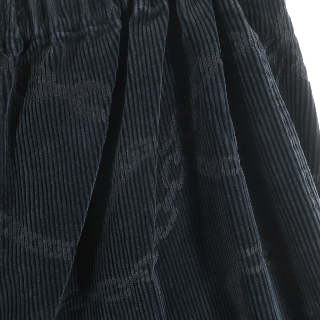 GANGSTERVILLE(ギャングスタービル) CHAIN LINK CORDUROY EAZY PANTS チェーンリンク コーデュロイイージーパンツ ブラック GSV-23-AW-11