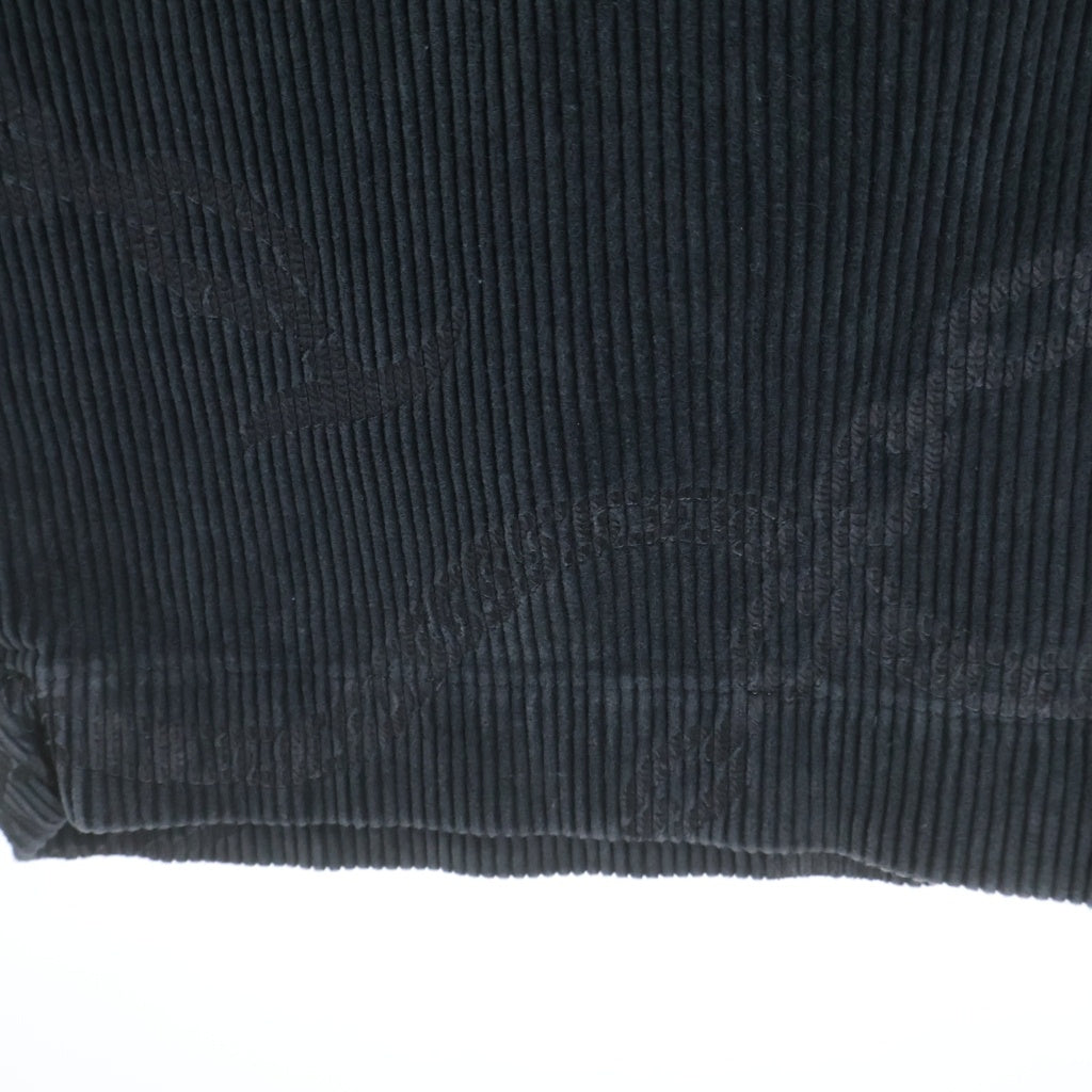 GANGSTERVILLE(ギャングスタービル) CHAIN LINK CORDUROY EAZY PANTS チェーンリンク コーデュロイイージーパンツ ブラック GSV-23-AW-11