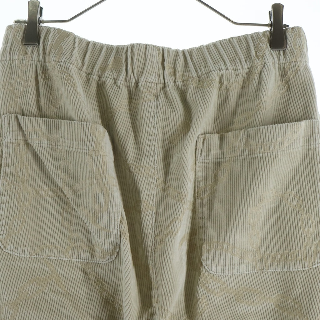 GANGSTERVILLE(ギャングスタービル) CHAIN LINK CORDUROY EAZY PANTS チェーンリンク コーデュロイイージーパンツ ベージュ GSV-23-AW-11