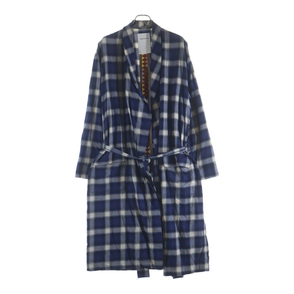 PHENOMENON(フェノメノン) 16SS オンブレチェック ガウンコート ブルー PM16COT00703 -