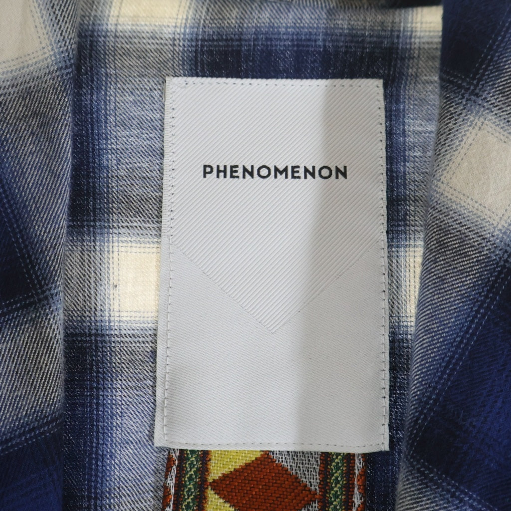 PHENOMENON(フェノメノン) 16SS オンブレチェック ガウンコート ブルー PM16COT00703 -