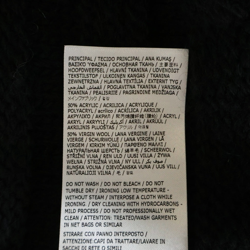 MM6 Maison Margiela(エムエムシックスメゾンマルジェラ) 25AW ダメージ加工 ニットカーディガン ブラック SH0HP0005 M13040