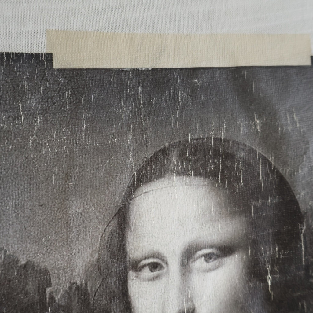 OFF-WHITE(オフホワイト) 18SS DIAG MONALISA モナリザ デザイン クルーネック ロングスリーブ 長袖Tシャツ カットソー ホワイト OMAB001S18001012