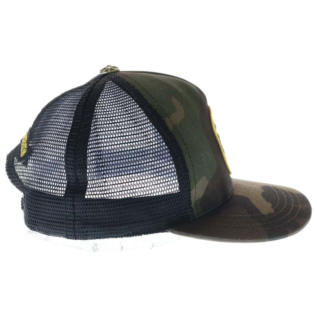 CHROME HEARTS(クロムハーツ) YELLOW CH PLUS TRACKER CAP CHプラスパッチ クロスボール付 メッシュ カモフラ トラッカーキャップ 帽子 カーキ/イエロー
