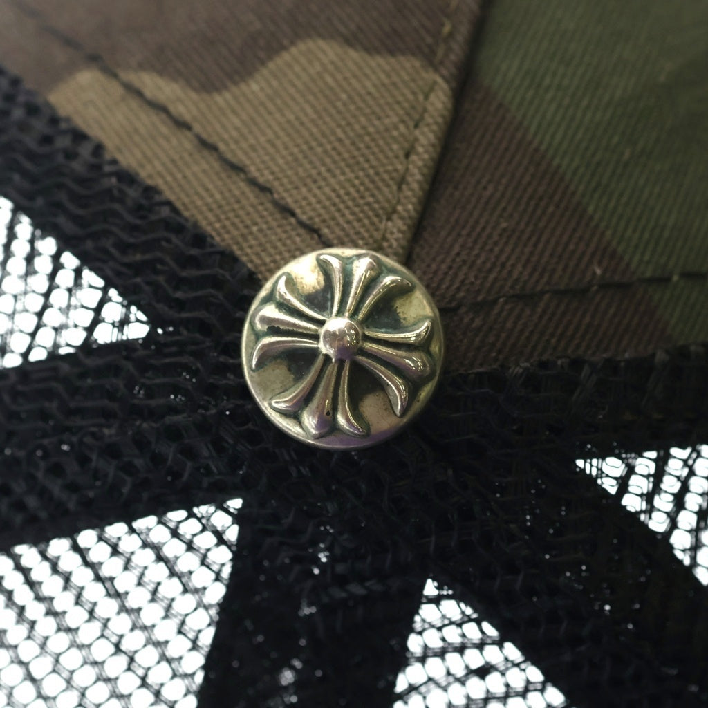 CHROME HEARTS(クロムハーツ) YELLOW CH PLUS TRACKER CAP CHプラスパッチ クロスボール付 メッシュ カモフラ トラッカーキャップ 帽子 カーキ/イエロー