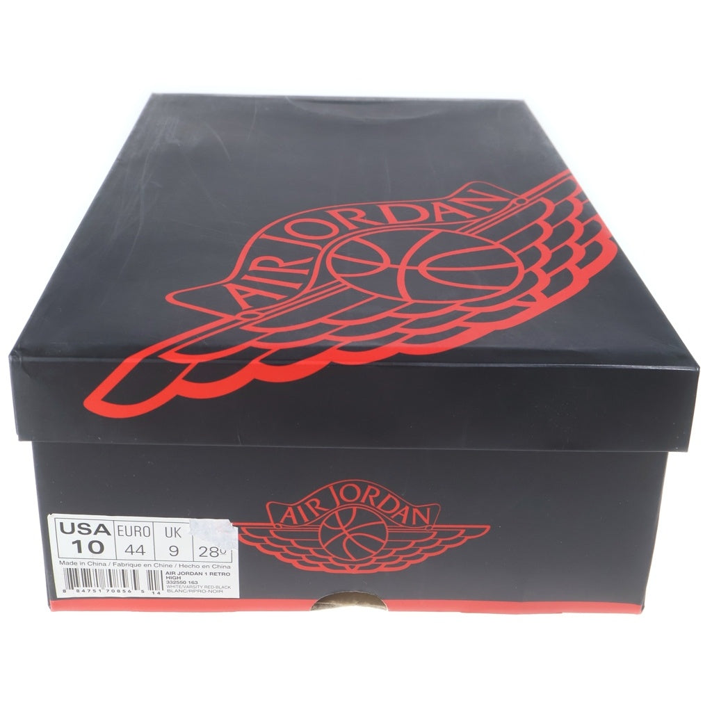 NIKE(ナイキ) AIR JORDAN1 RETRO HIGH CHICAGO 332550-163 エアジョーダン1 レトロ シカゴ ハイカットスニーカー レッド/ホワイト US10/28cm
