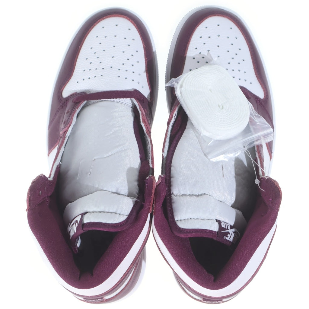 NIKE(ナイキ) AIR JORDAN1 HIGH OG BORDEAUX 555088-611エアジョーダン1 ボルドー ハイカットスニーカー ホワイト/ボルドー US9/27cm