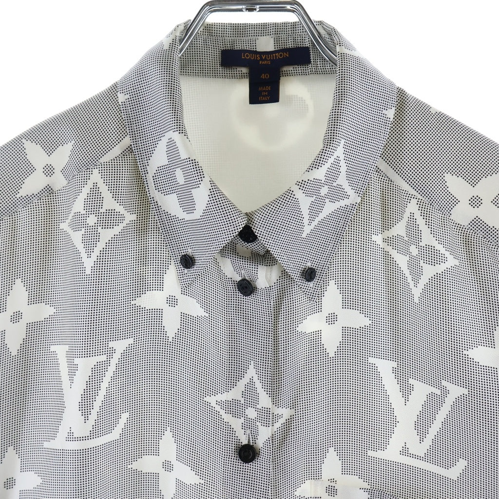LOUIS VUITTON(ルイヴィトン) 23SS インバーテッドマヒナモノグラムマスキュリン 長袖シャツ レディース グレー RW231W RV6 FOBL08