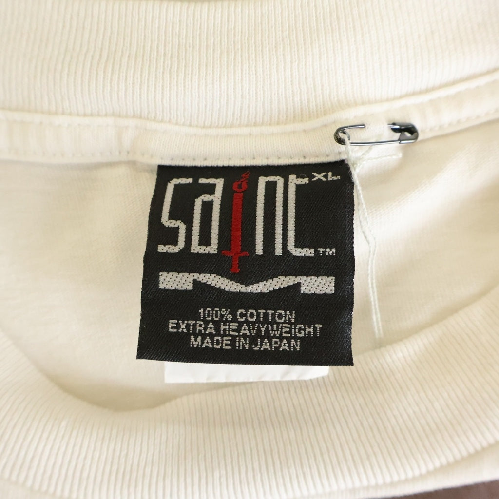 SAINT MICHAEL(セントマイケル) 24AW VANITY SS TEE ジーザスプリントTシャツ 半袖クルーネックカットソー ホワイト SM-YS1-0000-006