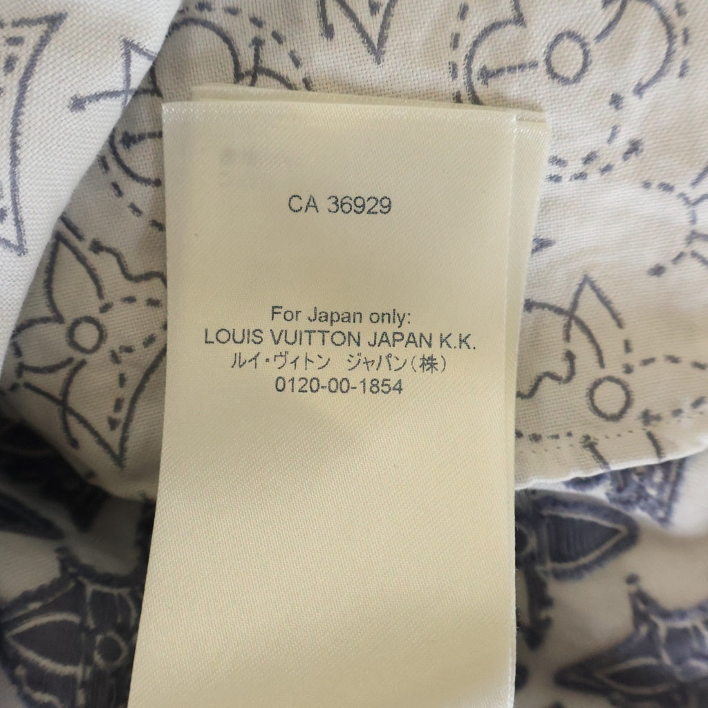 LOUIS VUITTON(ルイヴィトン) 21AW モノグラムフラワーパターン コットン長袖シャツ 総柄 グレー RM212Q EO4 HLS43W