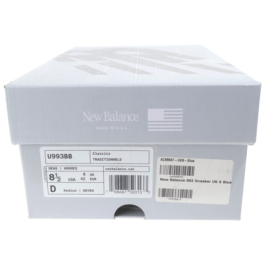 New Balance(ニューバランス) U993BB スウェード ローカットスニーカー ブルー US8.5/26.5cm