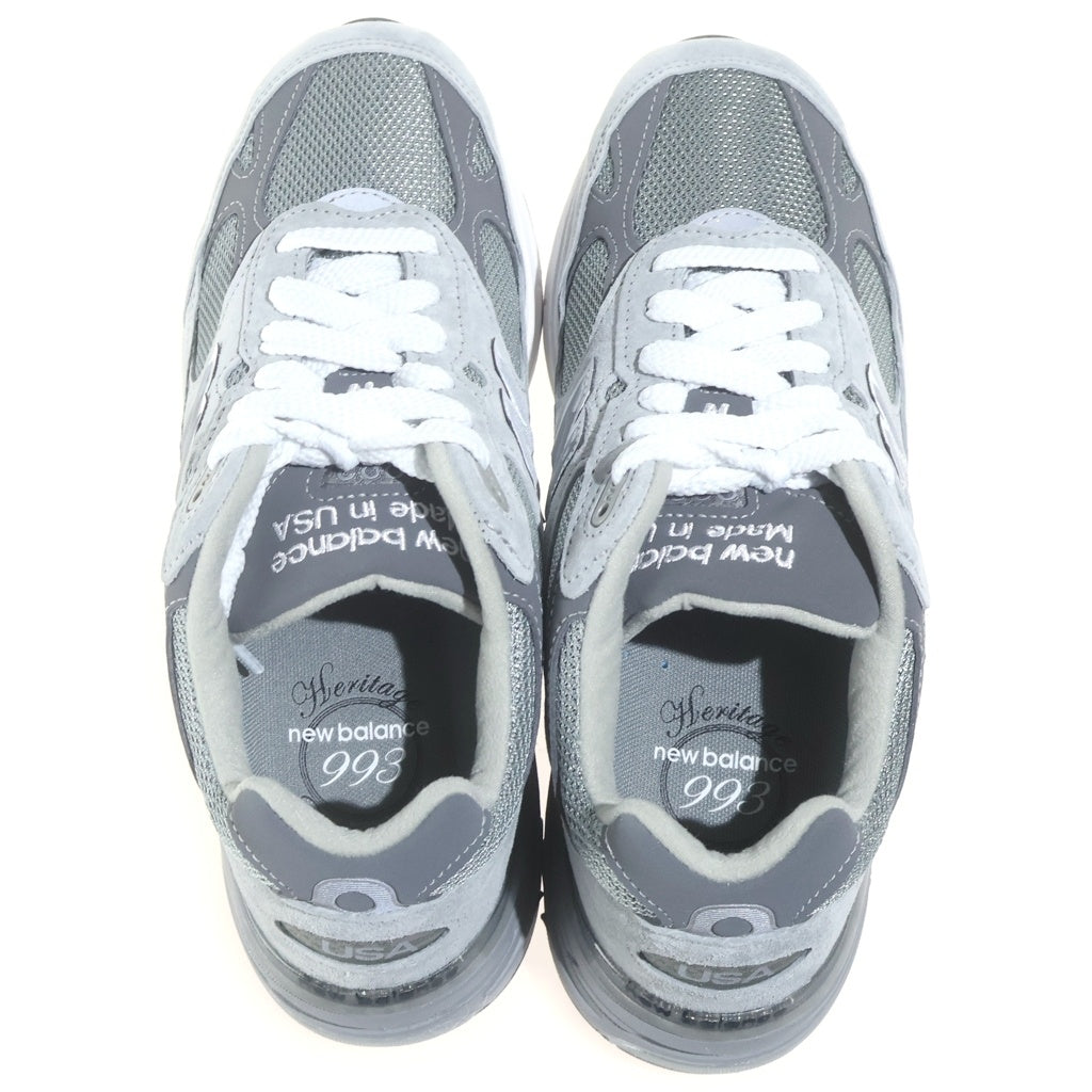 New Balance(ニューバランス) MR993GL スウェード メッシュ ローカットスニーカー グレー US8.5/26.5cm