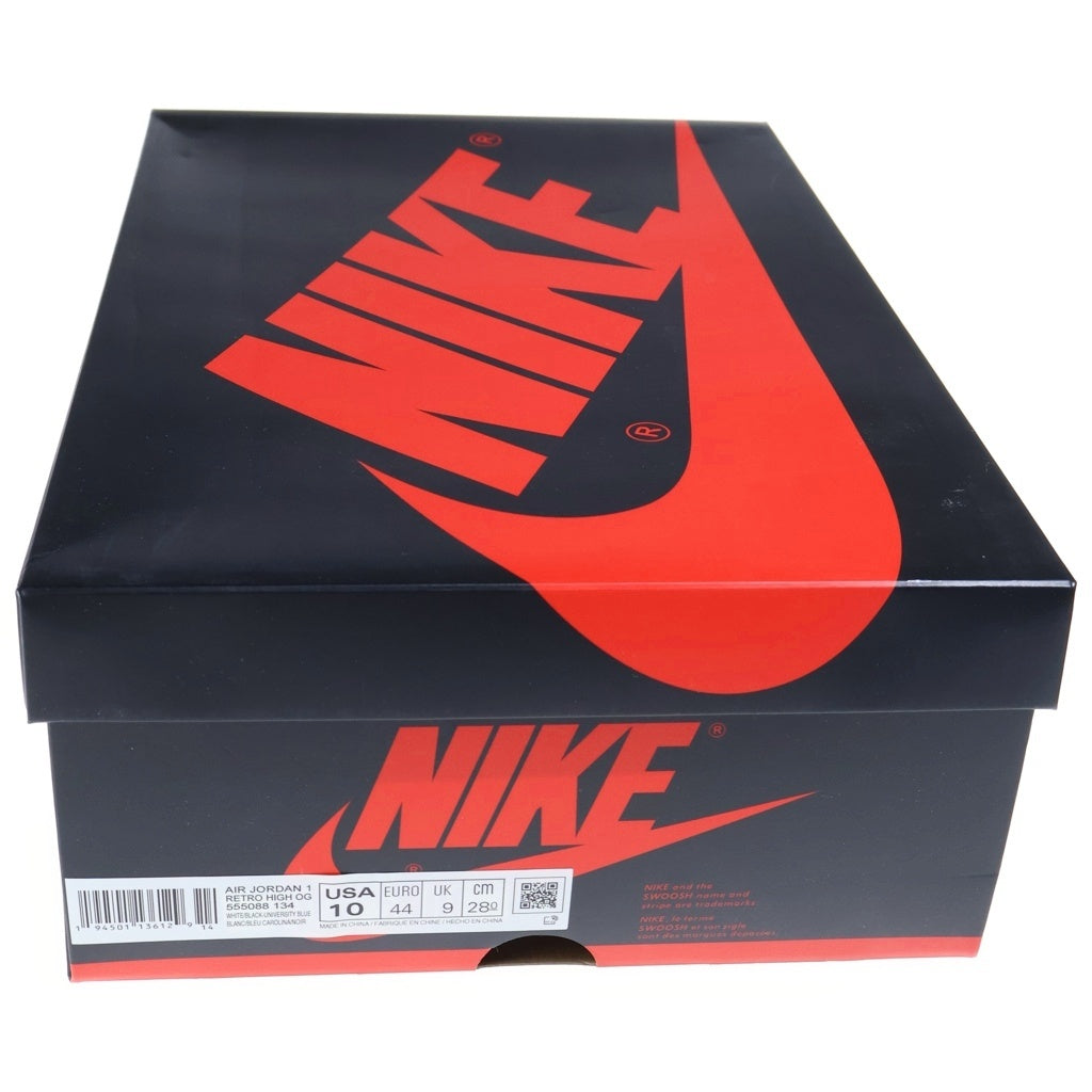 NIKE(ナイキ) AIR JORDAN 1 HIGH OG University Blue エアジョーダン1 ユニバーシティーブルー ハイカットスニーカー ブルー/ホワイト US10/28cm 555088-134
