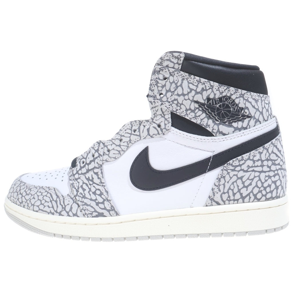 NIKE(ナイキ) AIR JORDAN 1 RETRO HIGH OG WHITE CEMENT ELEPHANT DZ5485-052 エアジョーダン1 ホワイトセメント ハイカットスニーカー ホワイト/グレー US10/28cm