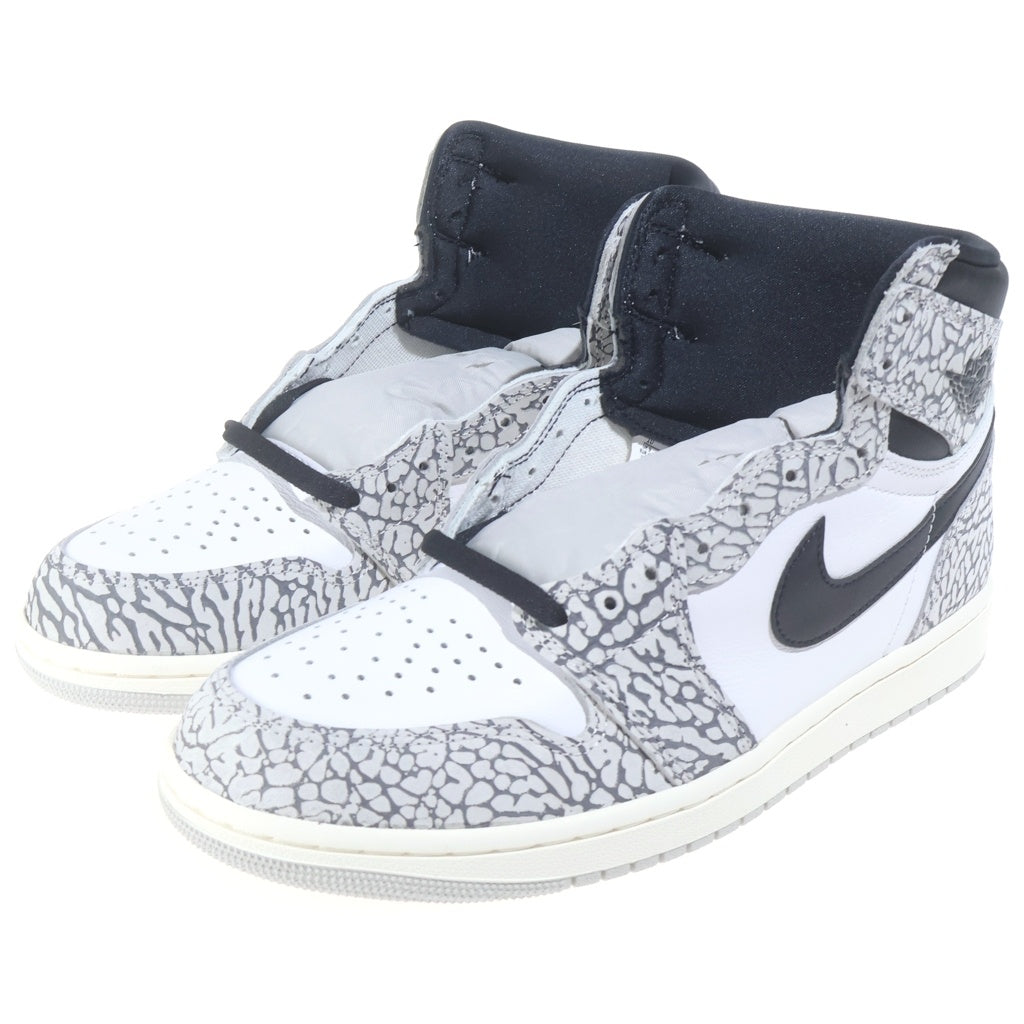 NIKE(ナイキ) AIR JORDAN 1 RETRO HIGH OG WHITE CEMENT ELEPHANT DZ5485-052 エアジョーダン1 ホワイトセメント ハイカットスニーカー ホワイト/グレー US10/28cm