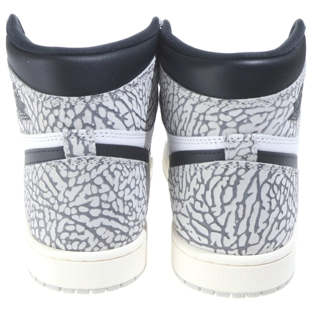 NIKE(ナイキ) AIR JORDAN 1 RETRO HIGH OG WHITE CEMENT ELEPHANT DZ5485-052 エアジョーダン1 ホワイトセメント ハイカットスニーカー ホワイト/グレー US10/28cm