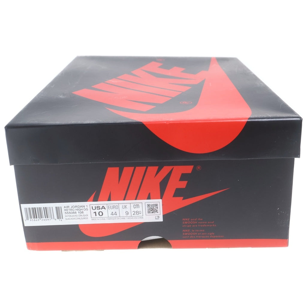 NIKE(ナイキ) AIR JORDAN 1 HIGH OG Bleached Coral 555088-108 エアジョーダン ブリーチド コーラル ハイカットスニーカー グレー US10/28cm