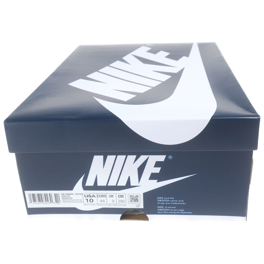 NIKE(ナイキ) AIR JORDAN 1 RETRO HIGH OG MIDNIGHT NAVY DZ5485-401 エアジョーダン1 レザーハイカットスニーカー ホワイト/ネイビー US10/28cm