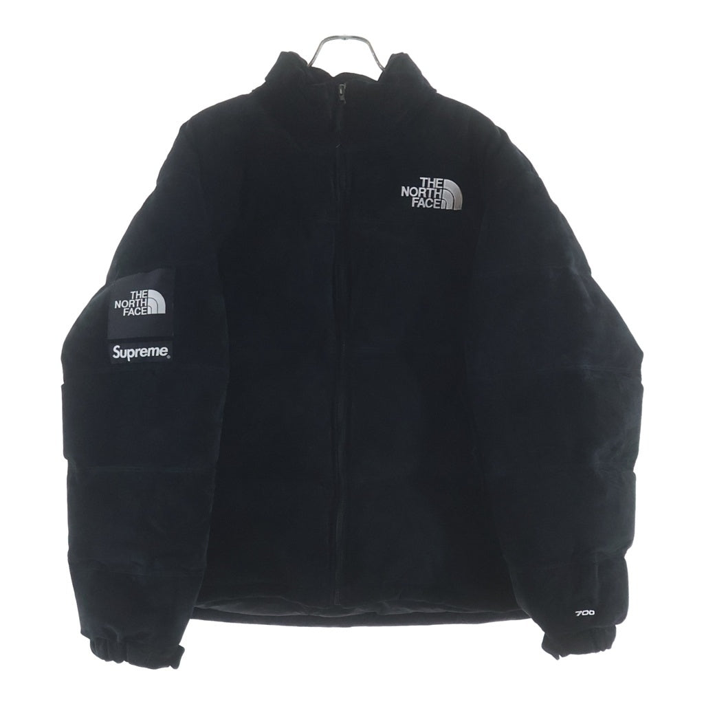 SUPREME(シュプリーム) 23AW ×THE NORTH FACE Suede Nuptse Jacket ノースフェイス スウェード ヌプシ ダウン ジャケット ブラック NF0A875N