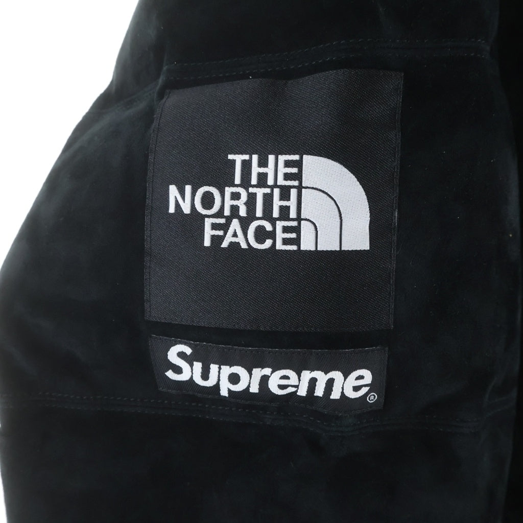 SUPREME(シュプリーム) 23AW ×THE NORTH FACE Suede Nuptse Jacket ノースフェイス スウェード ヌプシ ダウン ジャケット ブラック NF0A875N