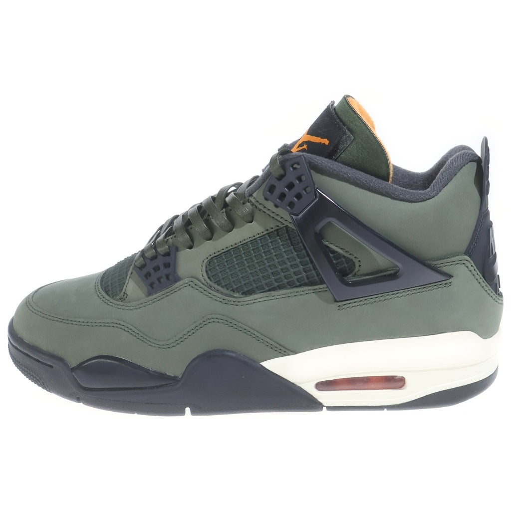 NIKE(ナイキ) ×UNDEFEATED AIR JORDAN 4 RETRO IB1519-200 アンディフィーテッド エアジョーダン4 レトロ ハイカットスニーカー カーキ US10/28ccm