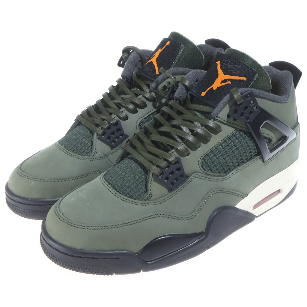 NIKE(ナイキ) ×UNDEFEATED AIR JORDAN 4 RETRO IB1519-200 アンディフィーテッド エアジョーダン4 レトロ ハイカットスニーカー カーキ US10/28ccm