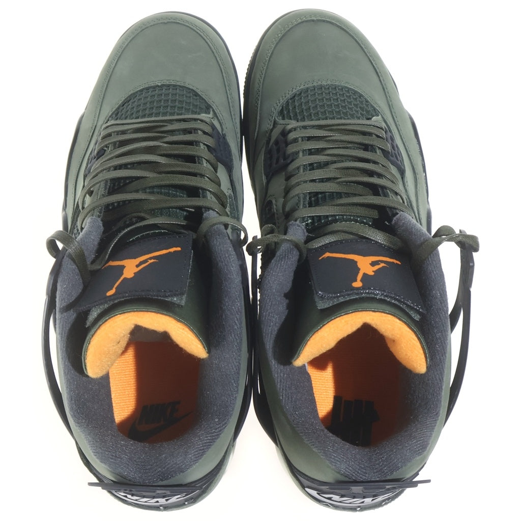 NIKE(ナイキ) ×UNDEFEATED AIR JORDAN 4 RETRO IB1519-200 アンディフィーテッド エアジョーダン4 レトロ ハイカットスニーカー カーキ US10/28ccm