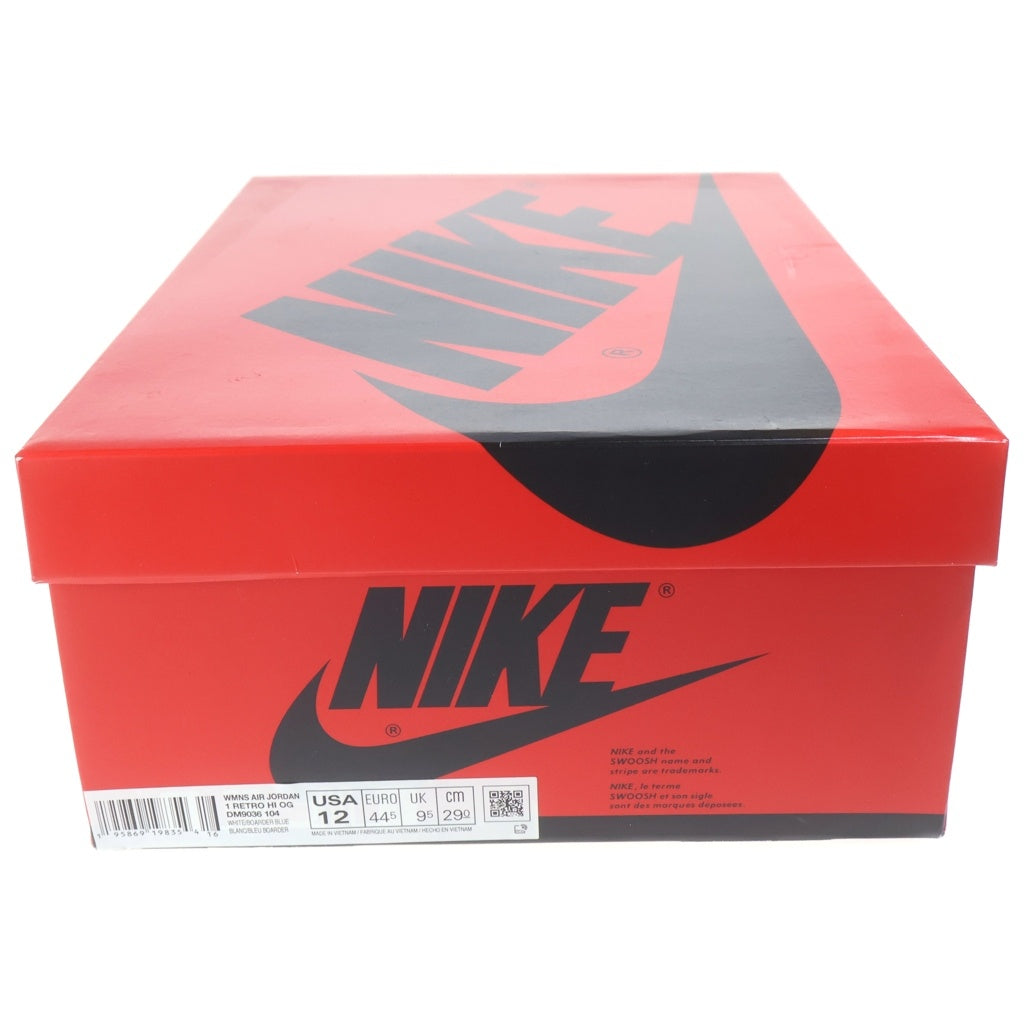 NIKE(ナイキ) WMNS AIR JORDAN 1 HIGH OG DENIM DM9036-104 ウィメンズ エアジョーダン1 デニム ハイカットスニーカー ホワイト/ブルー US12/29cm