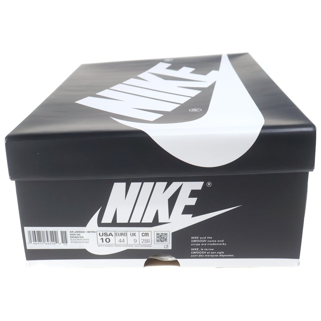 NIKE(ナイキ) AIR JORDAN 1 RETRO HIGH OG DZ5485-010 エアジョーダン1 レトロ ハイカットスニーカー US10/28cm ブラック/ホワイト