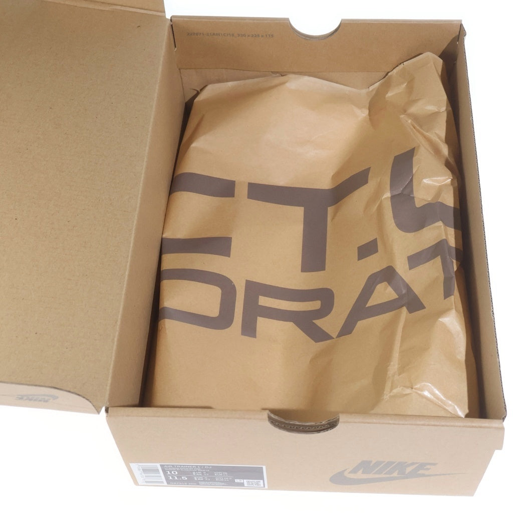 NIKE(ナイキ) ×TRAVIS SCOTT AIR TRAINER 1 DR7515-200 トラヴィス エアトレイナー ローカットスニーカー ブラウン US10/28cm