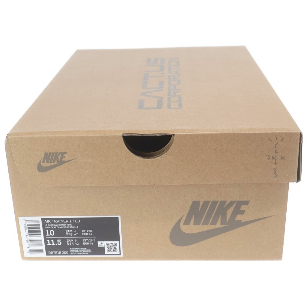 NIKE(ナイキ) ×TRAVIS SCOTT AIR TRAINER 1 DR7515-200 トラヴィス エアトレイナー ローカットスニーカー ブラウン US10/28cm