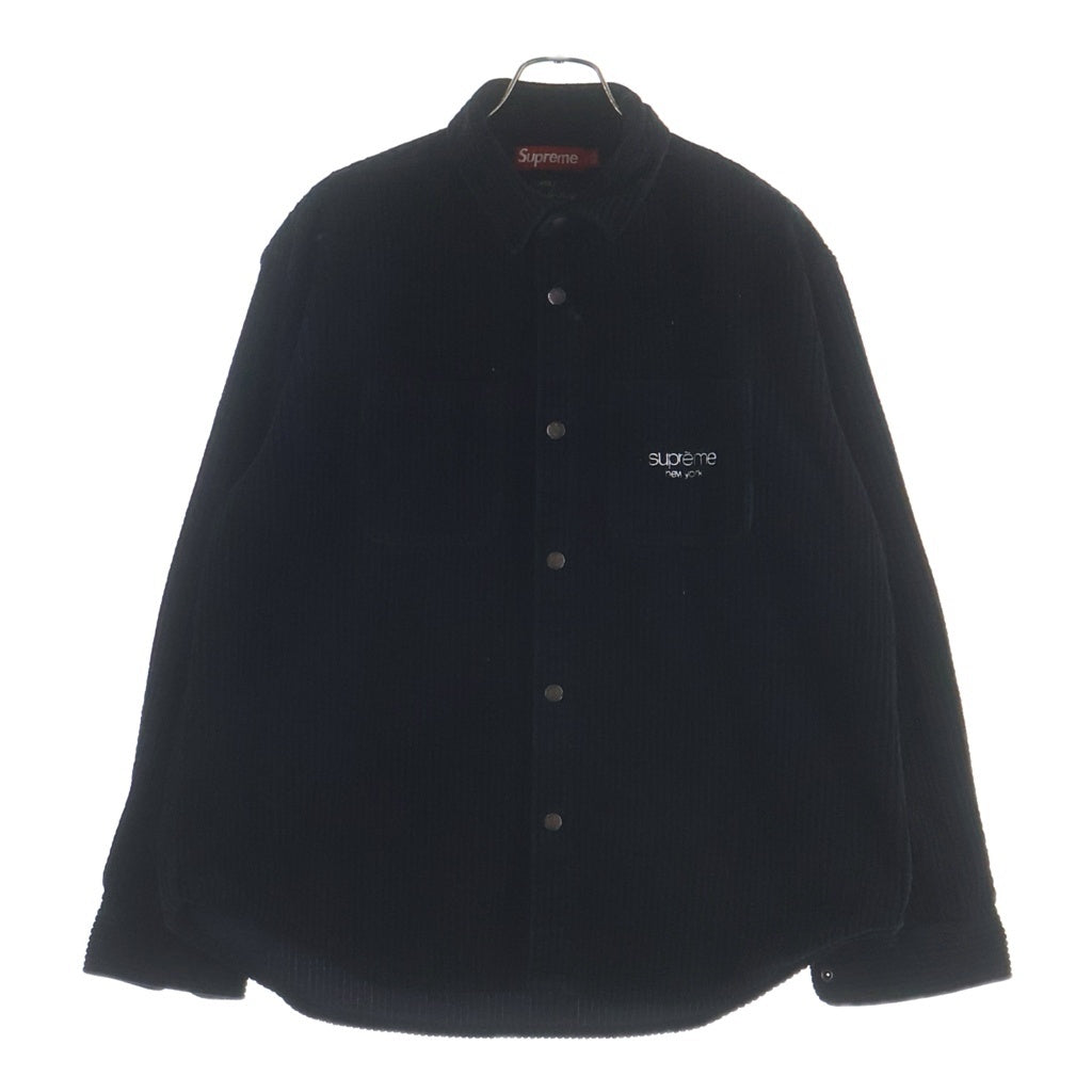 SUPREME(シュプリーム) 24AW Wide Wale Corduroy Snap Shirt ワイド コーデュロイ スナップボタン 長袖シャツ ブラック -