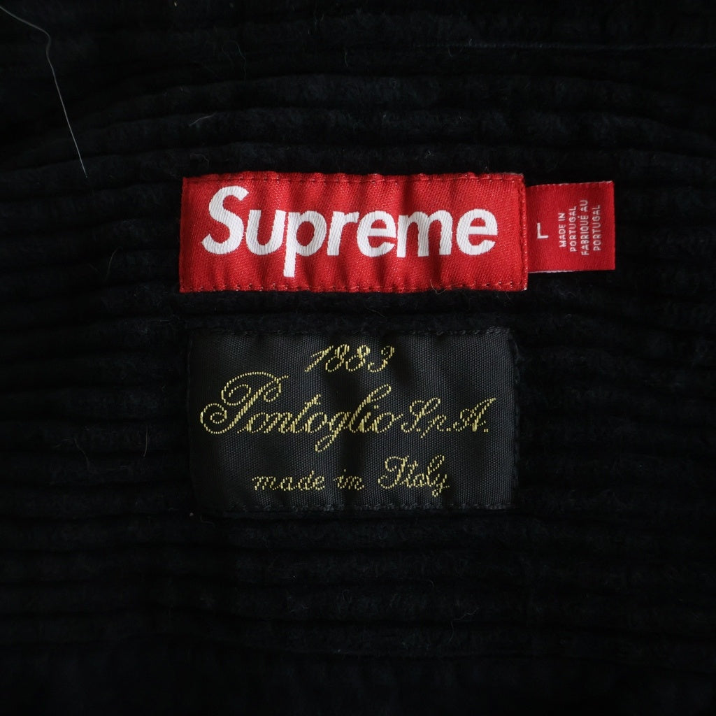 SUPREME(シュプリーム) 24AW Wide Wale Corduroy Snap Shirt ワイド コーデュロイ スナップボタン 長袖シャツ ブラック -