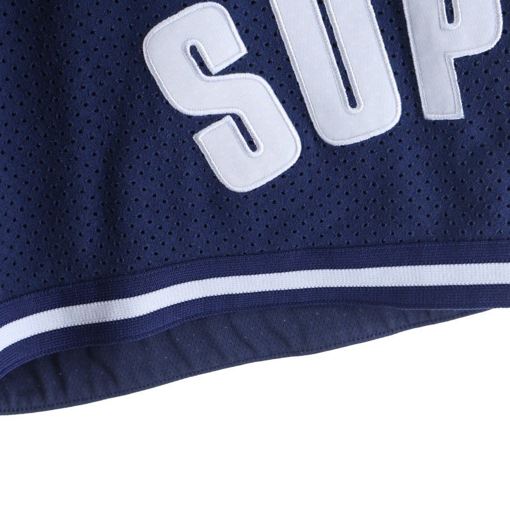 SUPREME(シュプリーム) 24SS Ultrasuede Mesh Short ウルトラスエードメッシュショーツ ネイビー