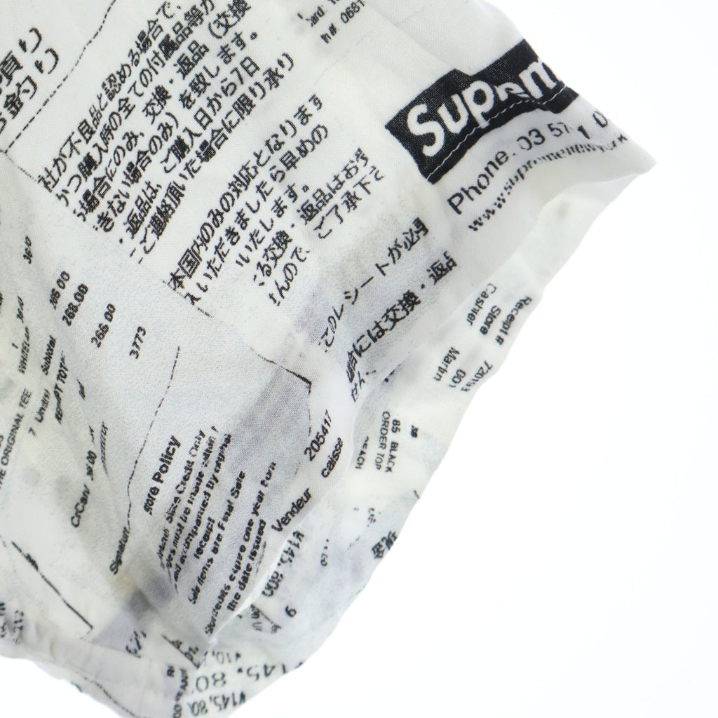 SUPREME(シュプリーム) 20AW Receipts Rayon S/S Shirt レシート総柄プリント レーヨン 半袖シャツ ホワイト