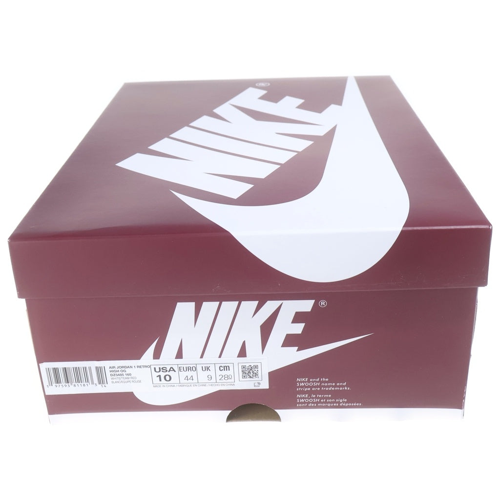 NIKE(ナイキ) AIR JORDAN 1 RETRO HIGH OG ハイカットスニーカー レッド US10/28cm DZ5485-160
