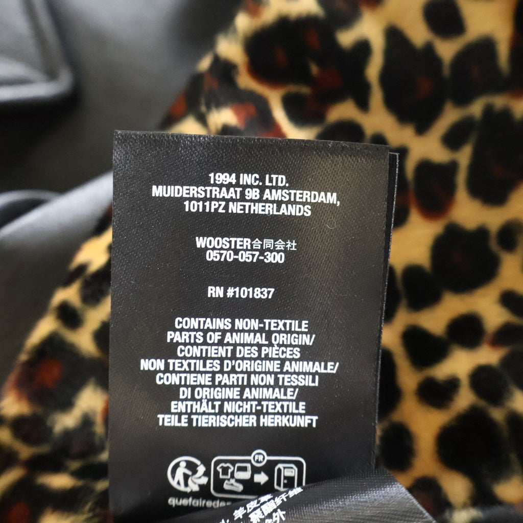 SUPREME(シュプリーム) 25SS ×schott Leather Car Coat ショット レオパード裏地カーコートレザージャケット ブラック