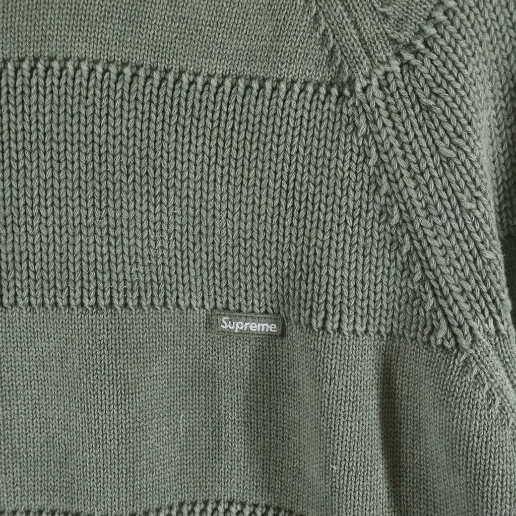 SUPREME(シュプリーム) 23SS Small Box Stripe Sweater シュプリーム スモールボックス ストライプ セーター カーキ -