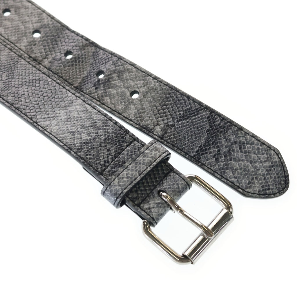 SUPREME(シュプリーム) 21SS ×NIKE Snakeskin Belt ナイキ スネークスキン レザーベルト グレー
