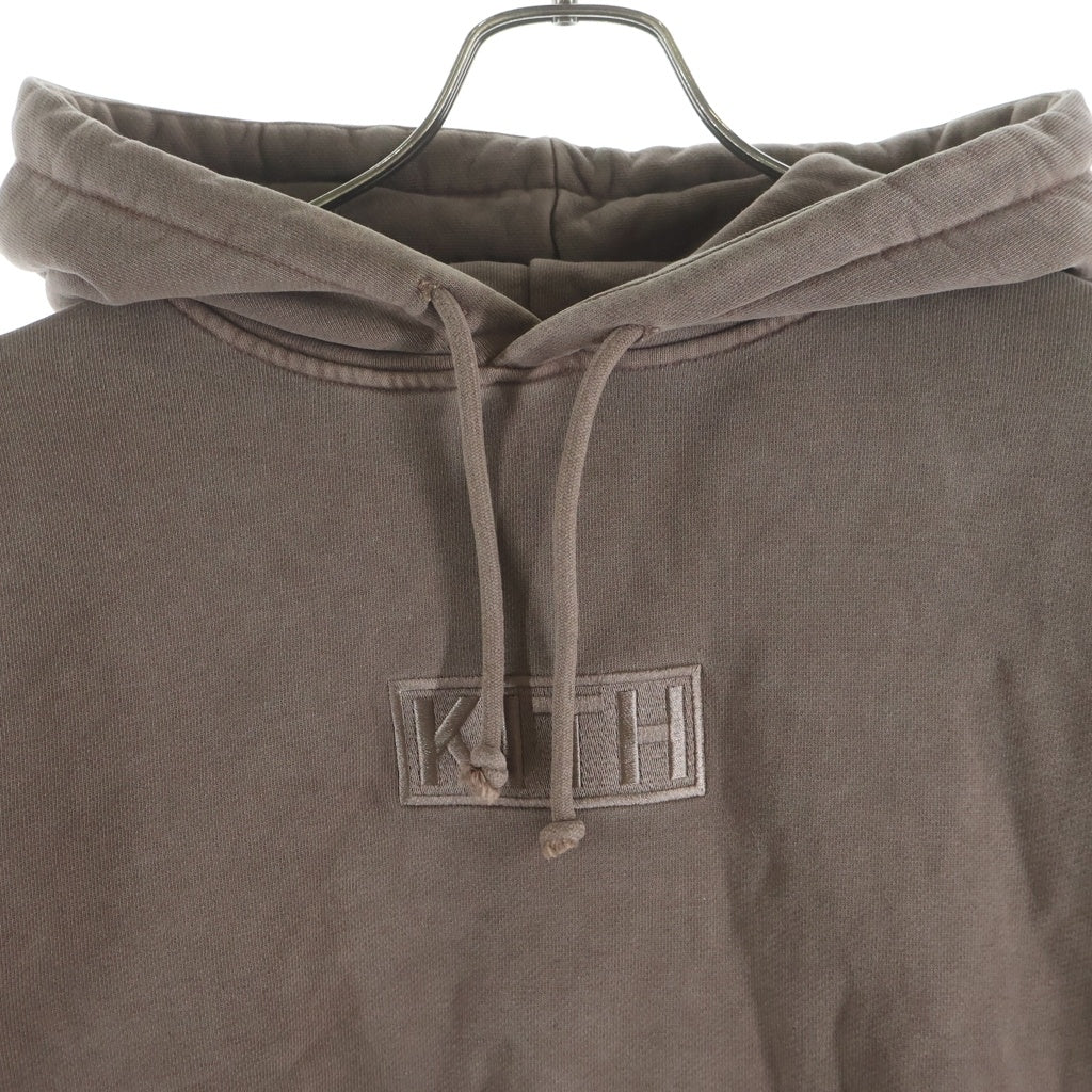 KITH(キス) ボックスロゴ スウェット プルオーバーパーカー ブラウン KH2559