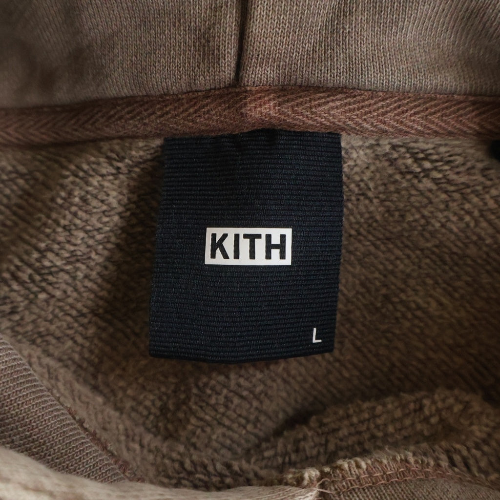 KITH(キス) ボックスロゴ スウェット プルオーバーパーカー ブラウン KH2559