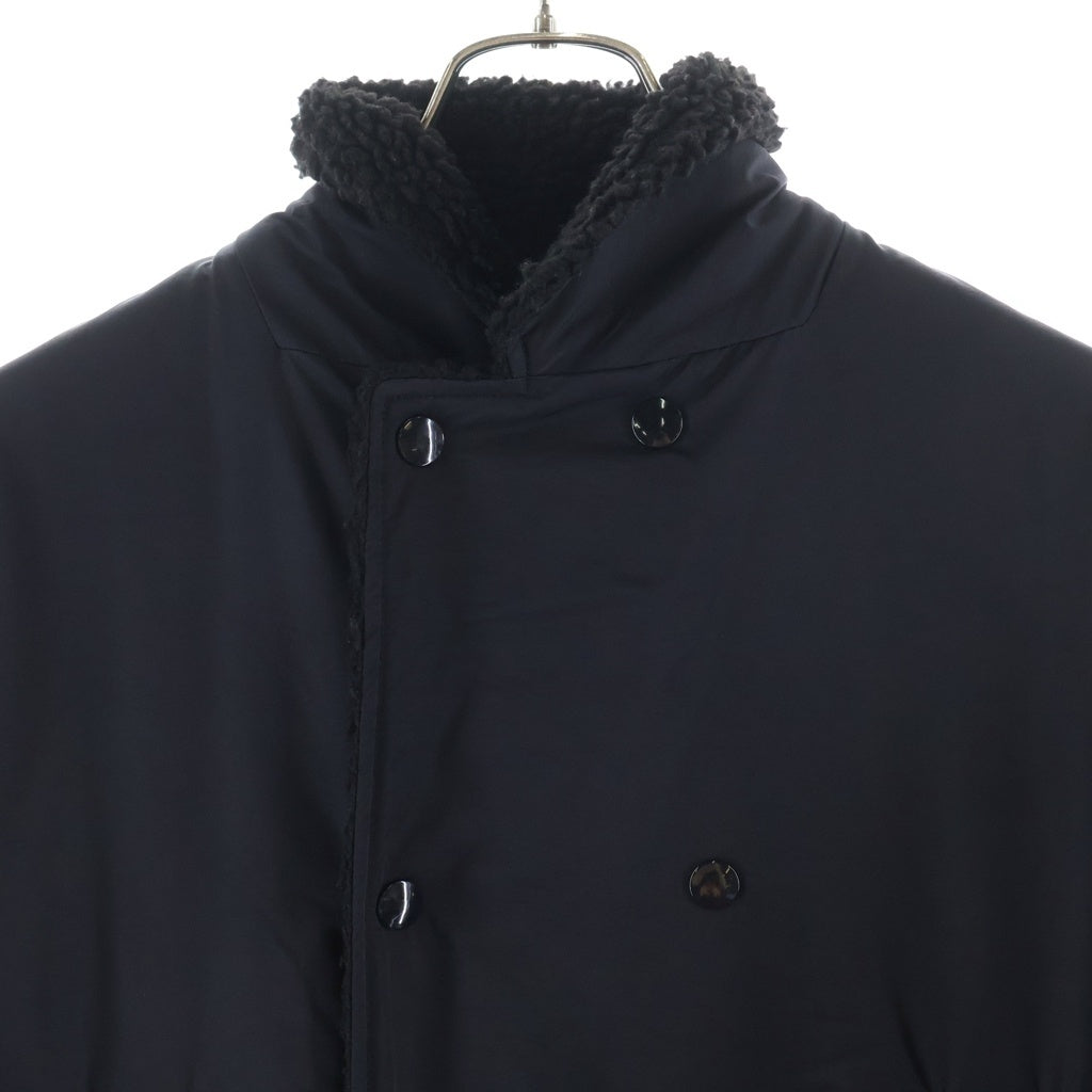 NUMBER (N)INE(ナンバーナイン) 2WAY DOUBLE BREASTED BOA COAT ダブルブレスト スナップボタン ボア コート ブラック