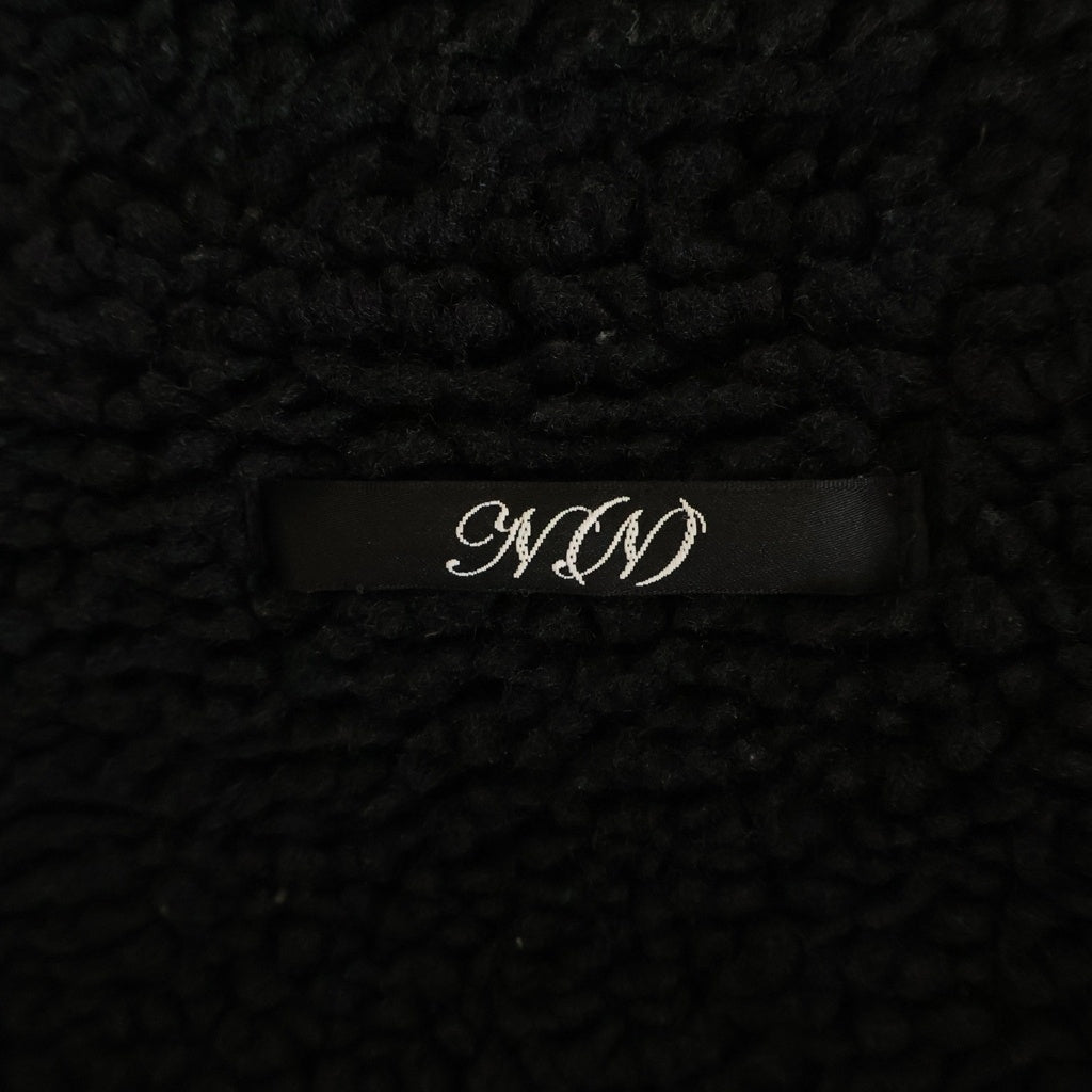 NUMBER (N)INE(ナンバーナイン) 2WAY DOUBLE BREASTED BOA COAT ダブルブレスト スナップボタン ボア コート ブラック