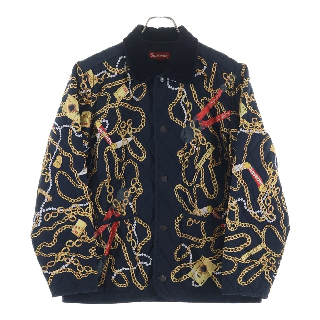 SUPREME(シュプリーム) 20AW Chains Quilted Jacket チェーンズ キルティング ジャケット ブラック