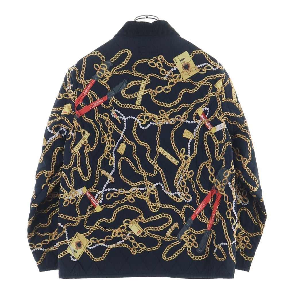 SUPREME(シュプリーム) 20AW Chains Quilted Jacket チェーンズ キルティング ジャケット ブラック