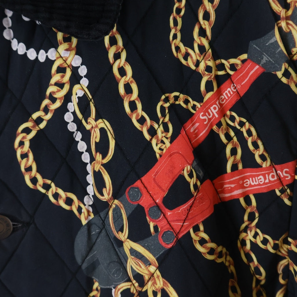 SUPREME(シュプリーム) 20AW Chains Quilted Jacket チェーンズ キルティング ジャケット ブラック